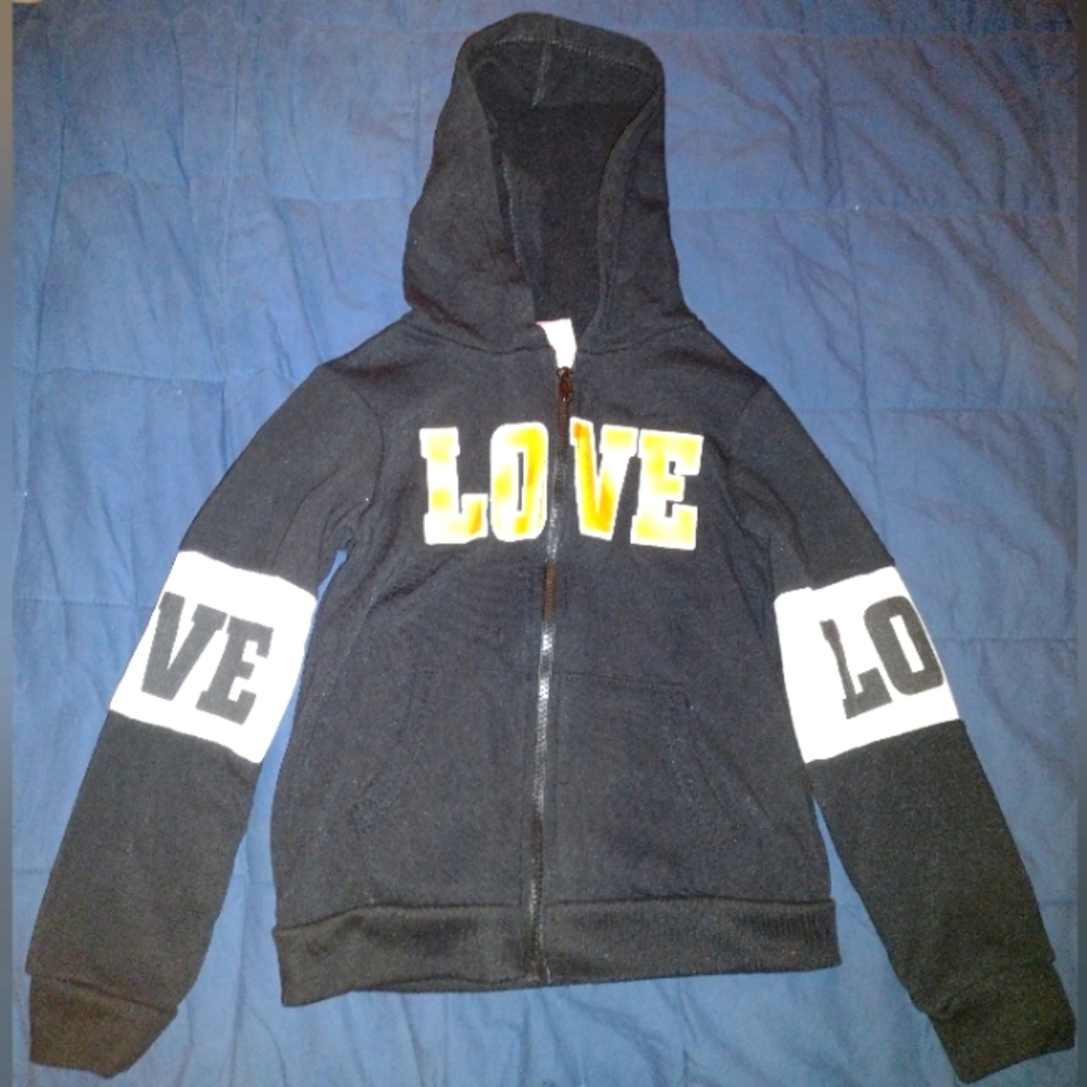 Chillipop Girl's Black Love Sweatshirt Size 5/6
